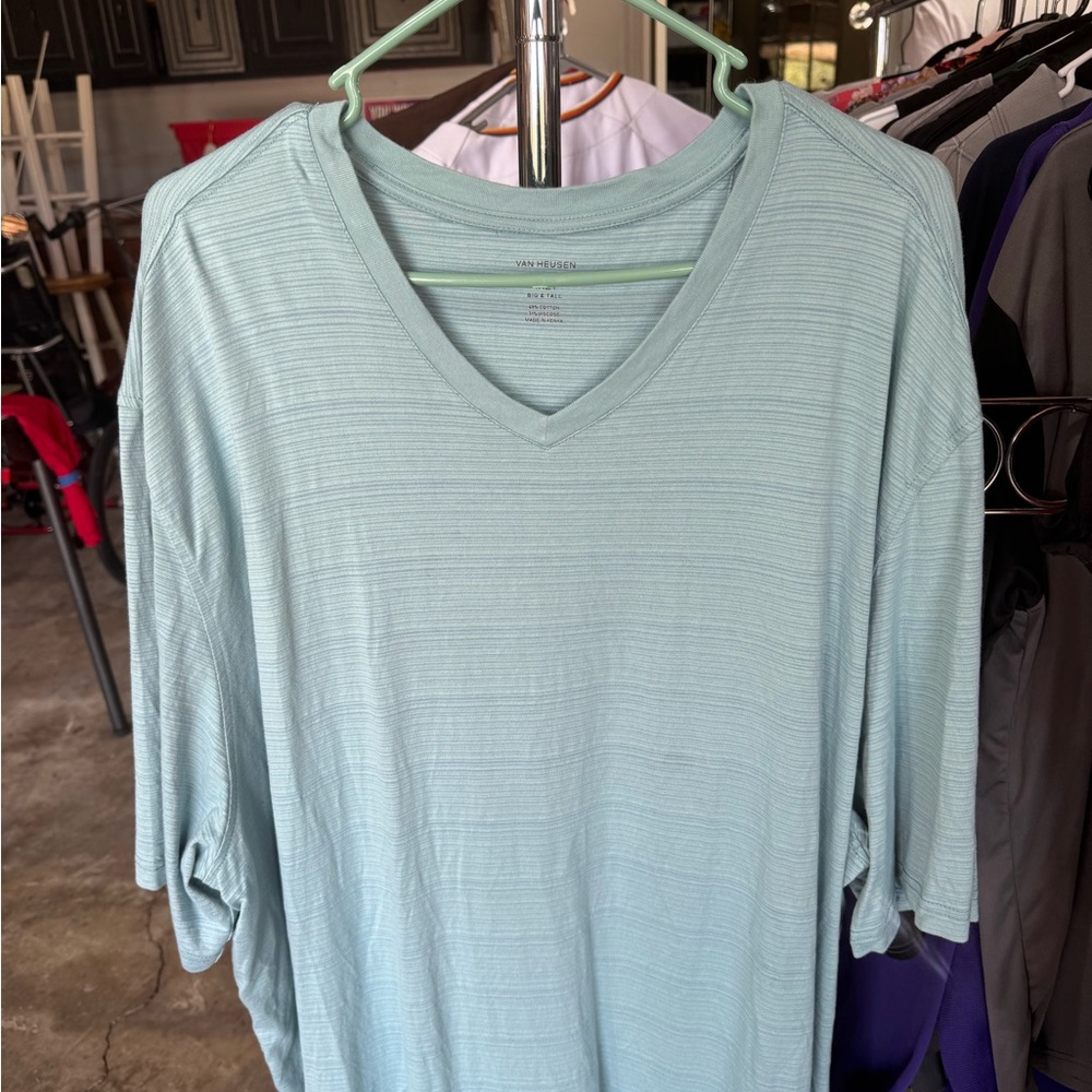 Van Heusen Aqua V-Neck Women's Tee